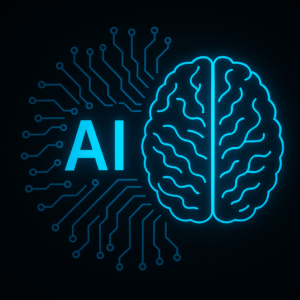 Abstract representation of growth loops, illustrating an AI brain and neural connections
